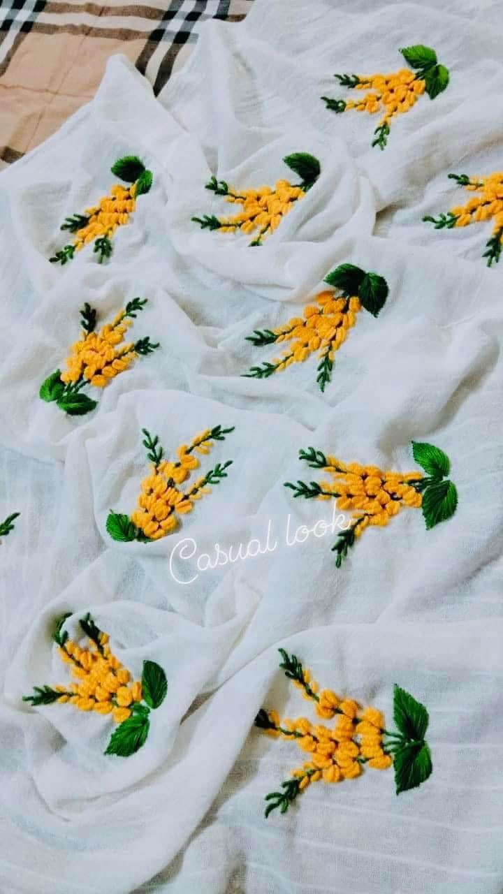 Hand made ပိတောက်ပန်း ပုဝါ
