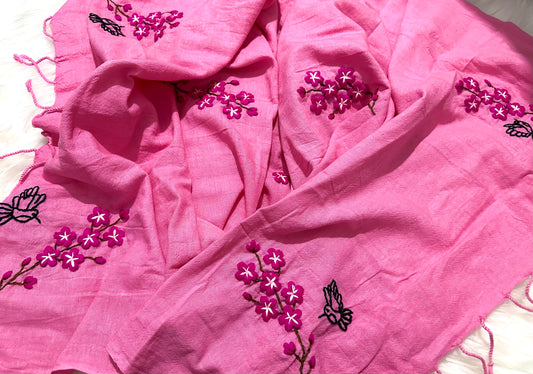 Hand Made ချယ်ရီပန်း ပုဝါ