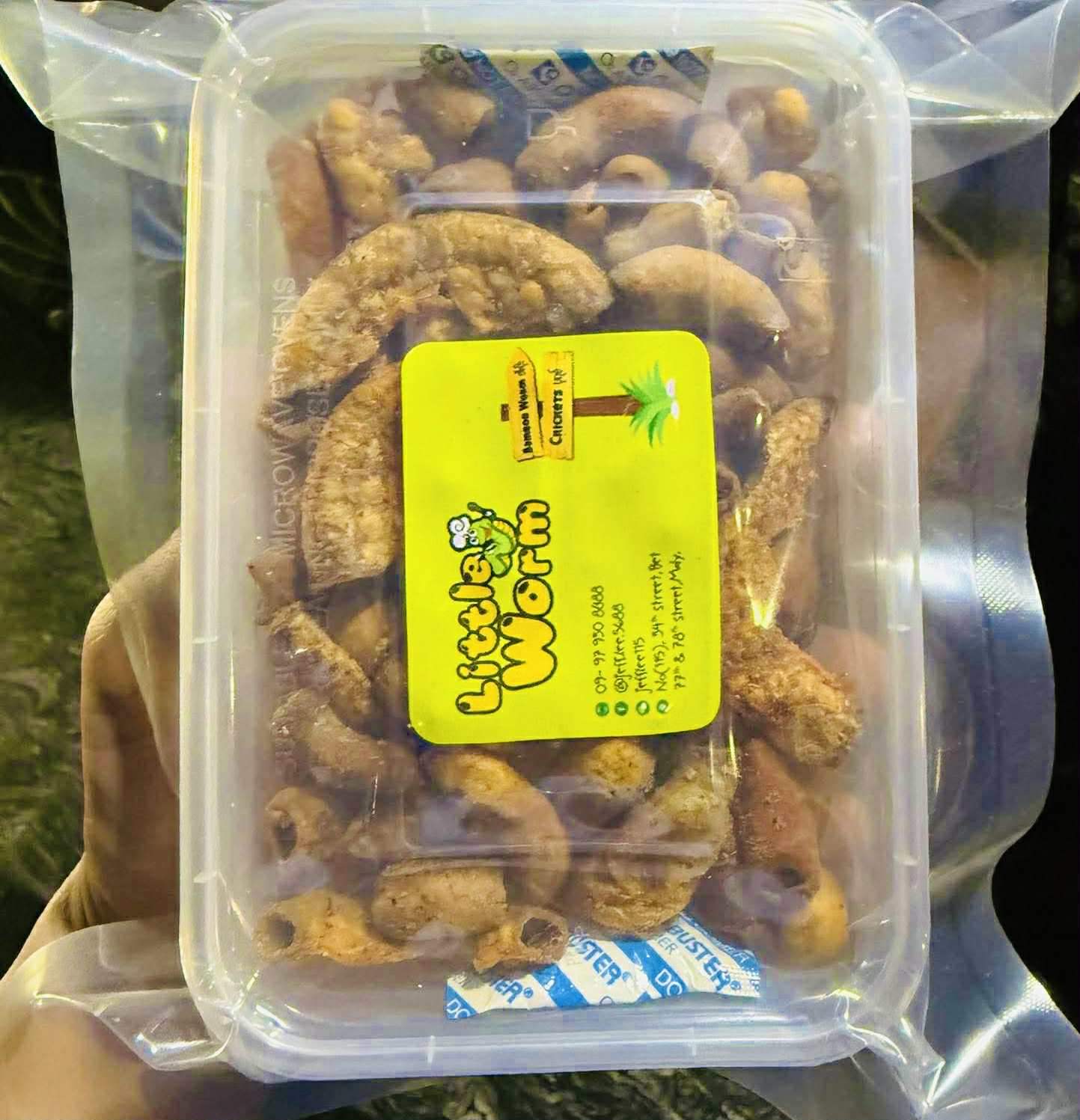 Little Worm  ဝက်အူကြွပ်ကြော် ( ၁ မိနစ်ခန့် microwave နဲ့ နွှေးစားပါ)