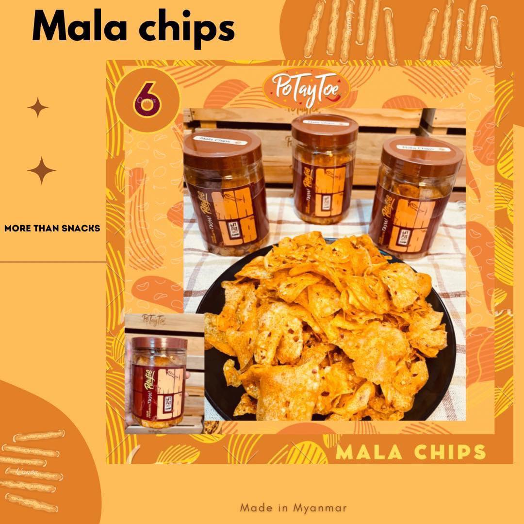 PoTayToe မာလာ အာလူးကြော် ( Mala Chips )