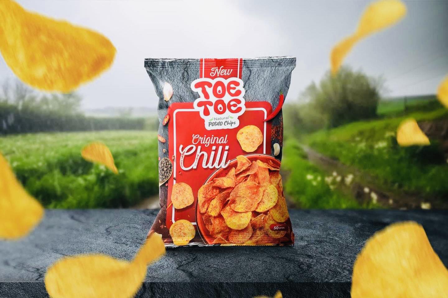 Toe Toe Potato Chips - Spicy