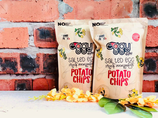 eggy ဘဲဥငန်အာလူးကြော် ( Potato Chips - Salted Eggs Flavour )